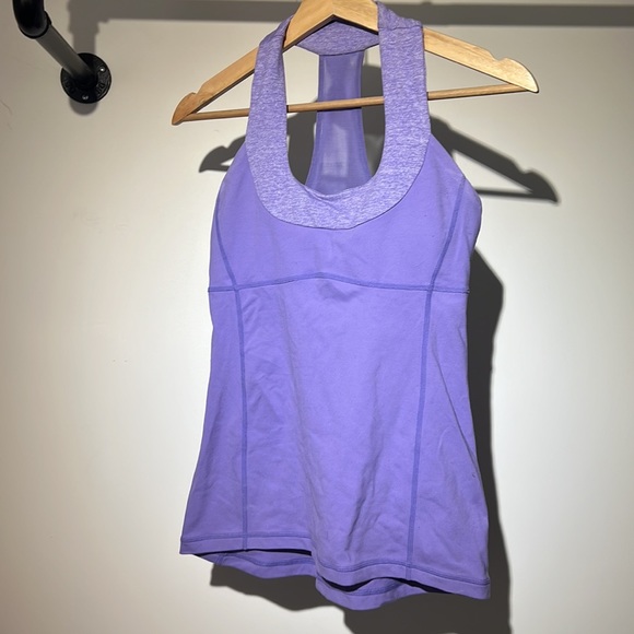Sold🚫LULULEMON Ribbed Purple/Violet  Racerback Tank Size 4 - Picture 2 of 4